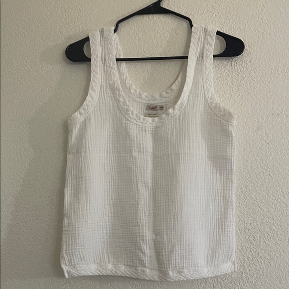 Faherty Classic White Tank Top - Picture 1 of 4
